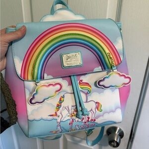 Loungefly Rainbow Unicorn Mini Backpack - Blue Pink Purple
